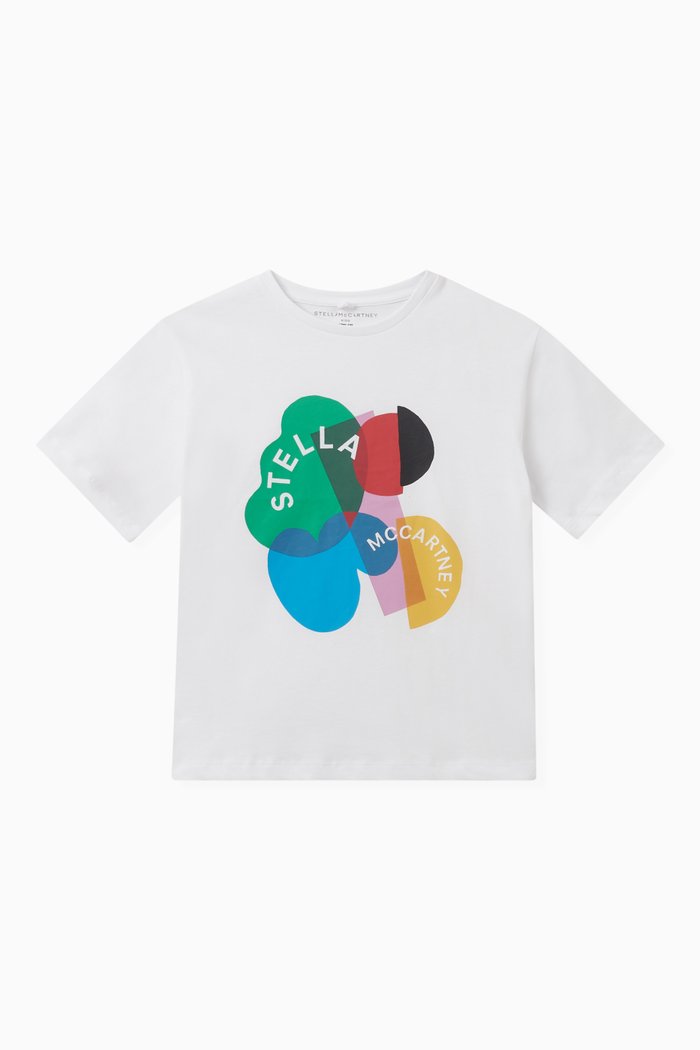 

Graphic Print T-Shirt in Organic Cotton, White
