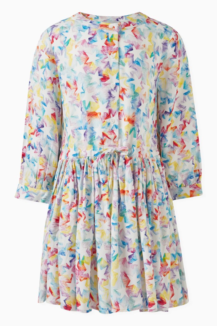 

Star-print Dress in Viscose, White