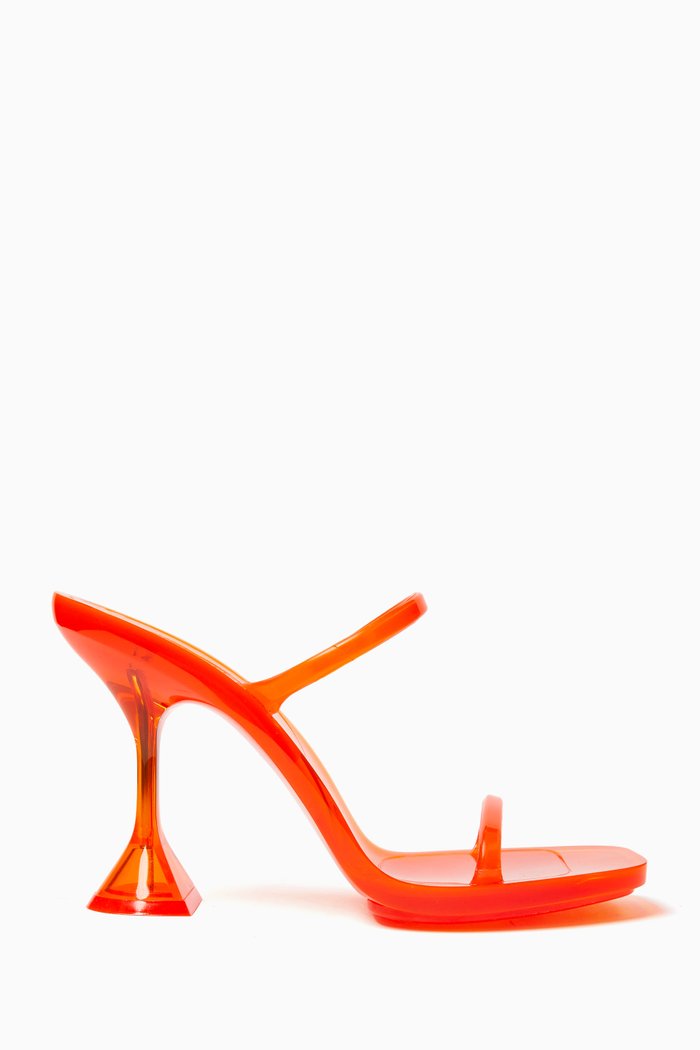 

95 Brito Slipper Sandals in Plexiglass, Orange