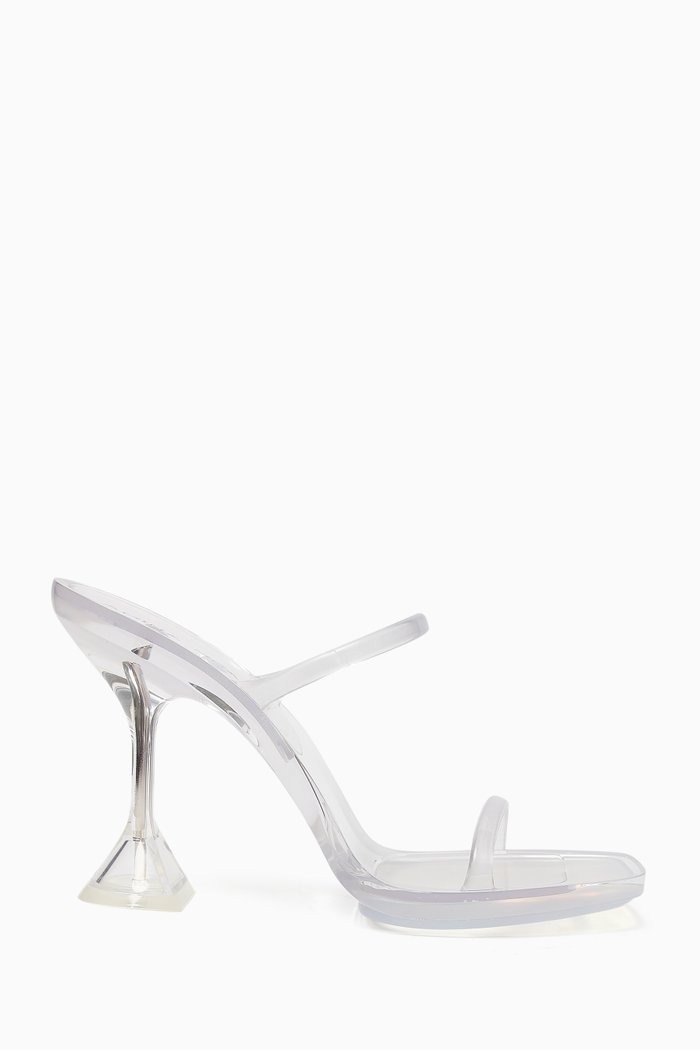 

95 Brito Slipper Sandals in Plexiglass, White