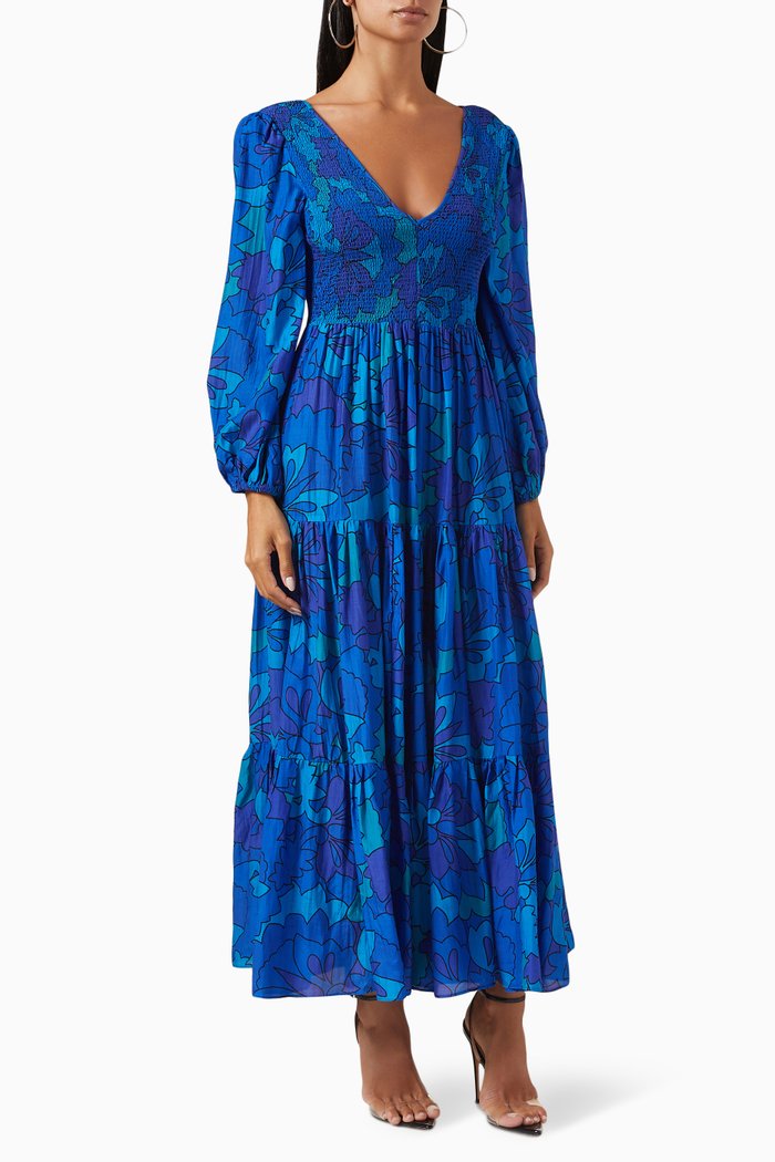 

Brooke Dress in Cotton, Blue