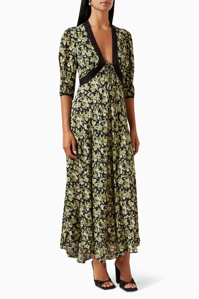

Amina Dress in Crepe, Green