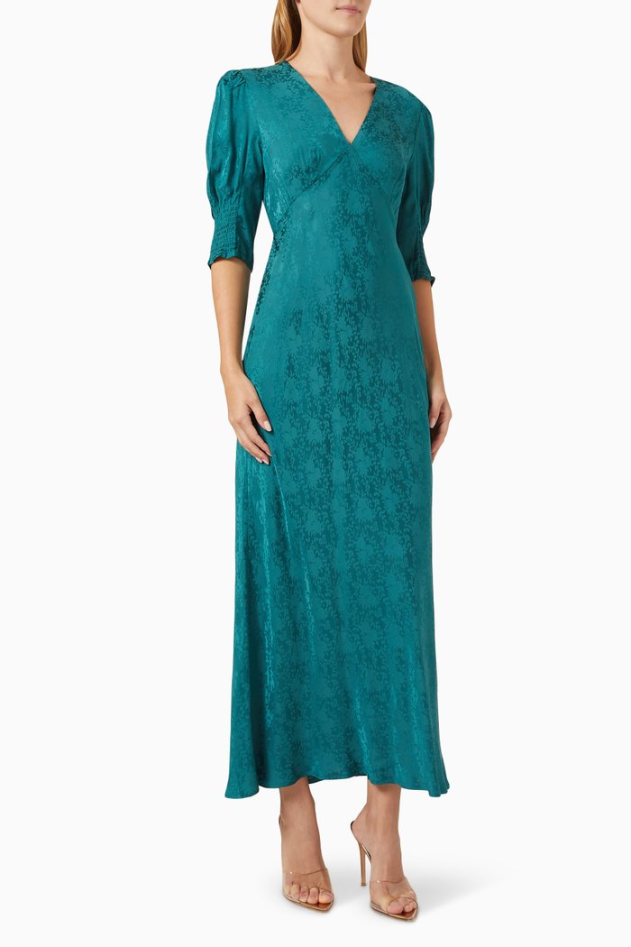 

Zadie Dress in Jacquard-satin, Green