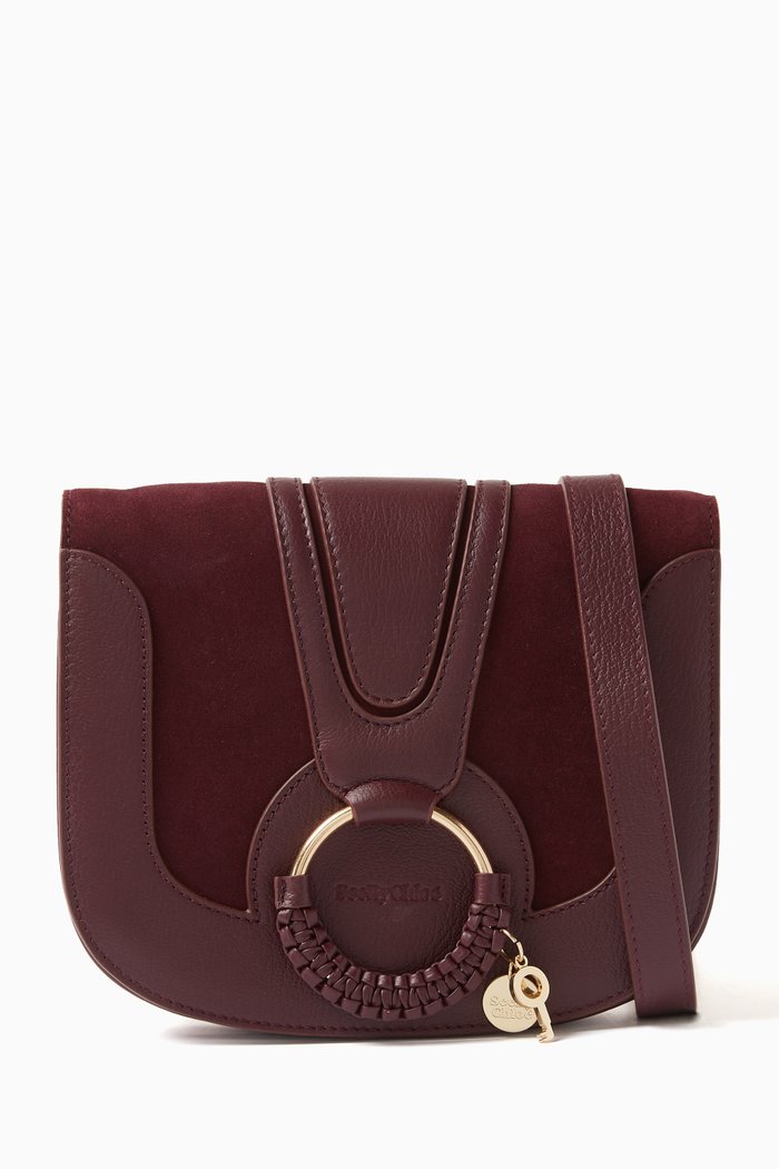 

Hana Shoulder Bag in Cowhide & Suede Cowhide, Burgundy