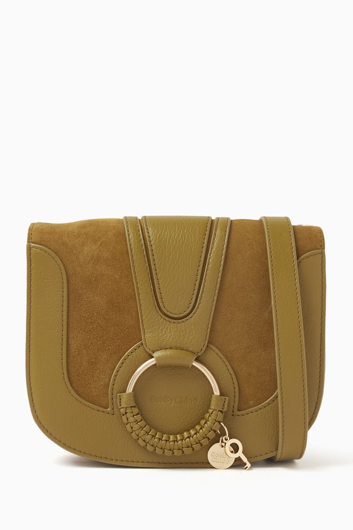 

Hana Shoulder Bag in Cowhide & Suede Cowhide, Green