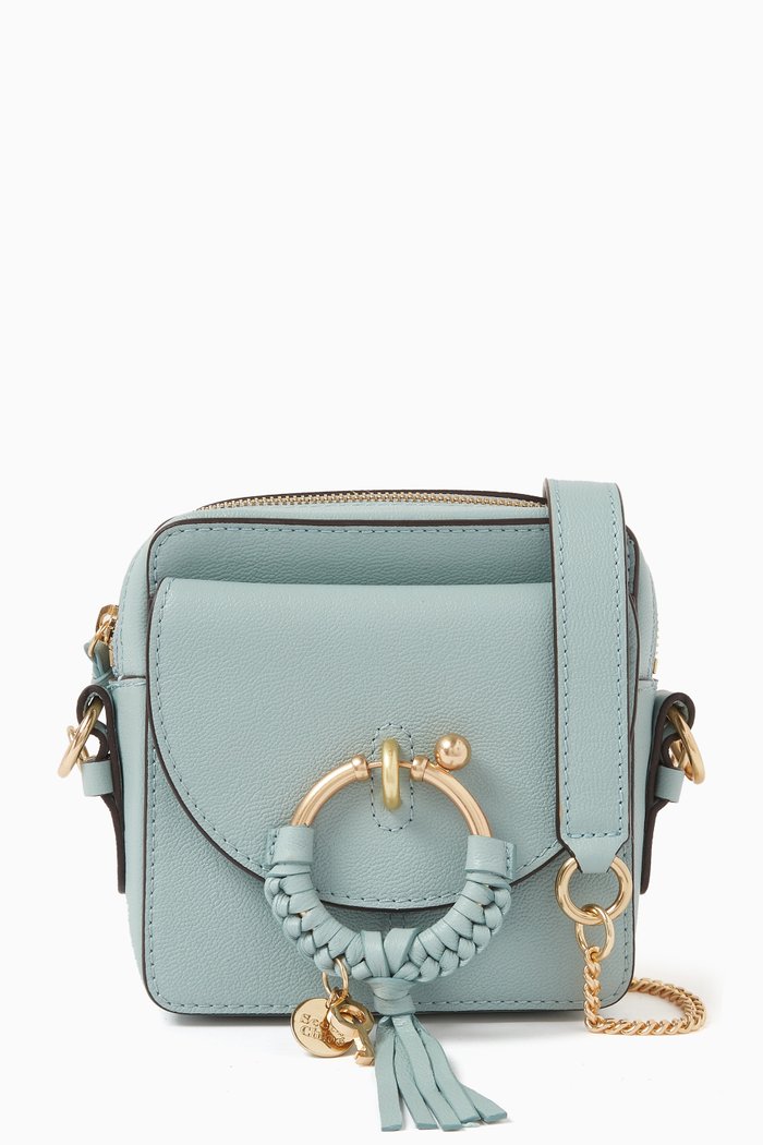 

Mini Joan Camera Bag in Grained Cowhide Deadstock, Blue