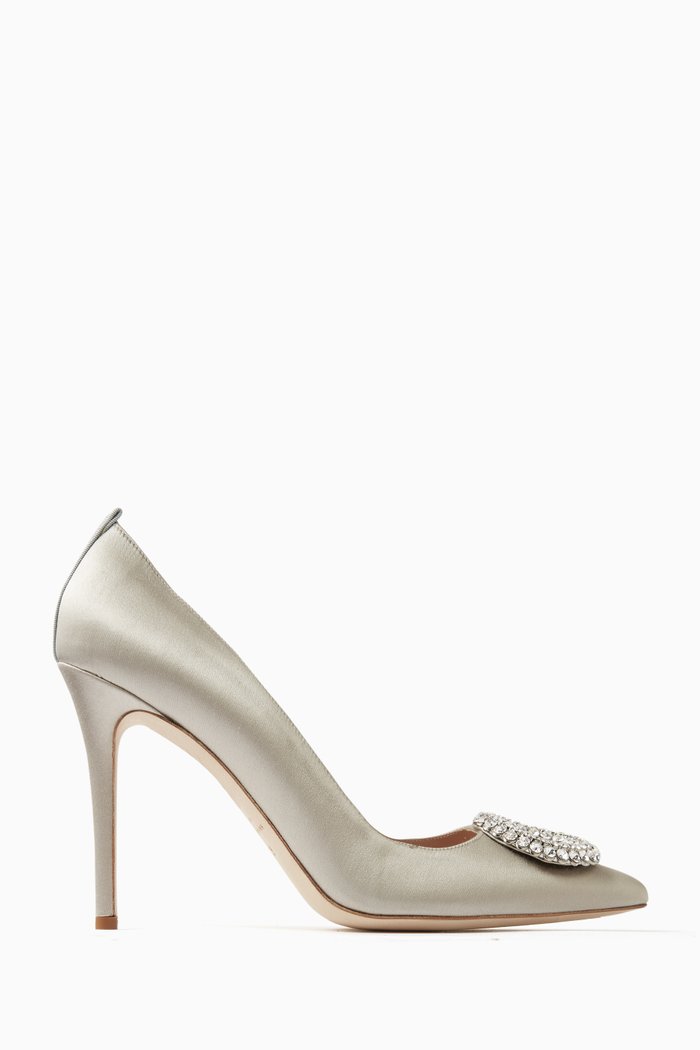 

Noussa 100 Pumps in Satin, Grey