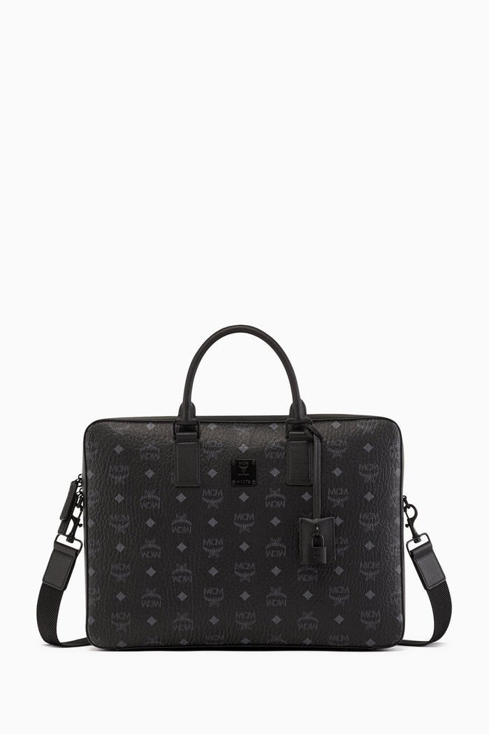 

Large Klassik Tote in Visetos Monogram Canvas, Black