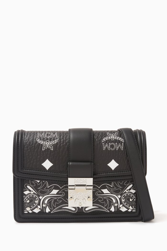 

Small Tracy VI Shoulder Bag in Studded Bandana Visetos, Black
