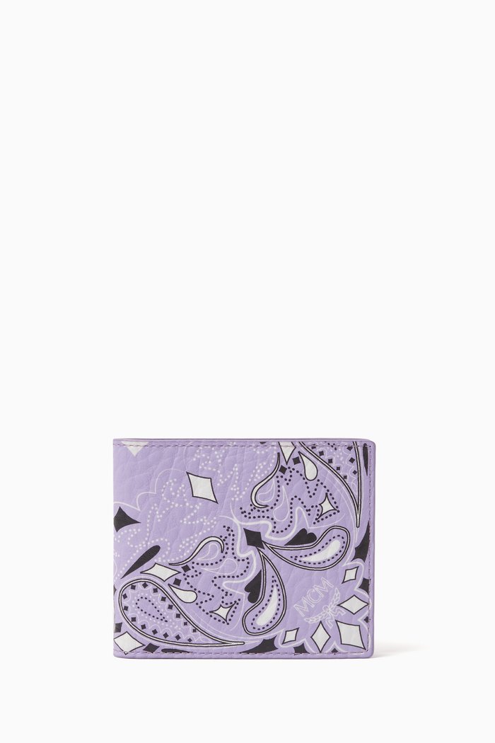 

Small Aren Wallet in Bandana Canvas, Purple