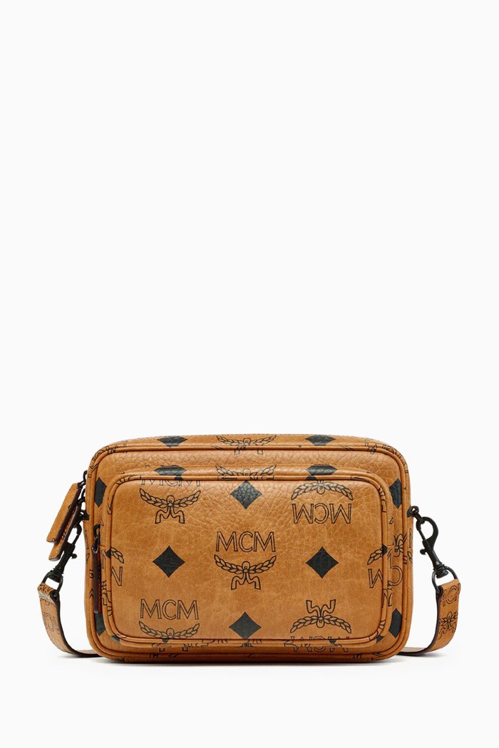 

Large Aren Crossbody Bag in Visetos Monogram Canvas, Brown