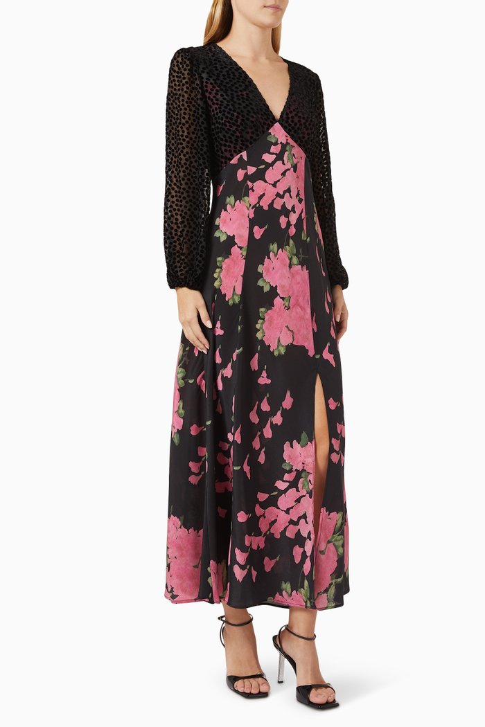 

Melanie Dress in Silk, Pink