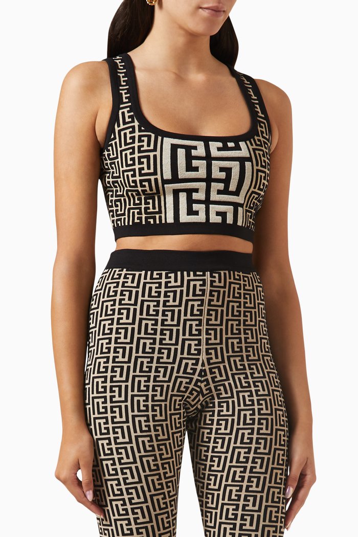 

Monogram Crop Top in Knit, Multicolour