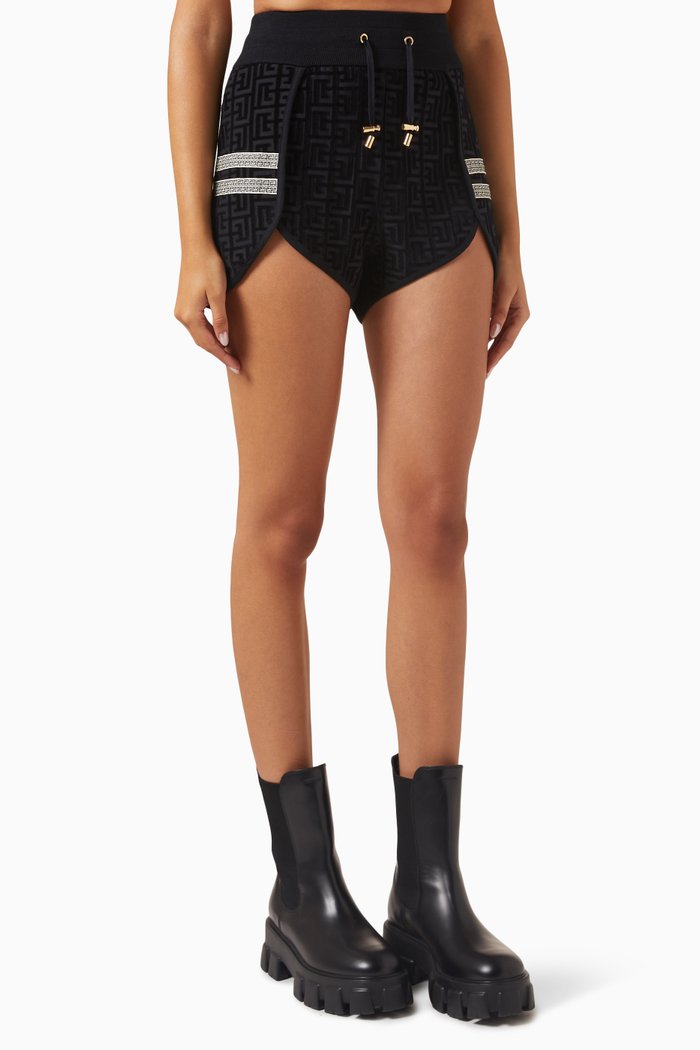 

Monogram Shorts in Velvet, Blue