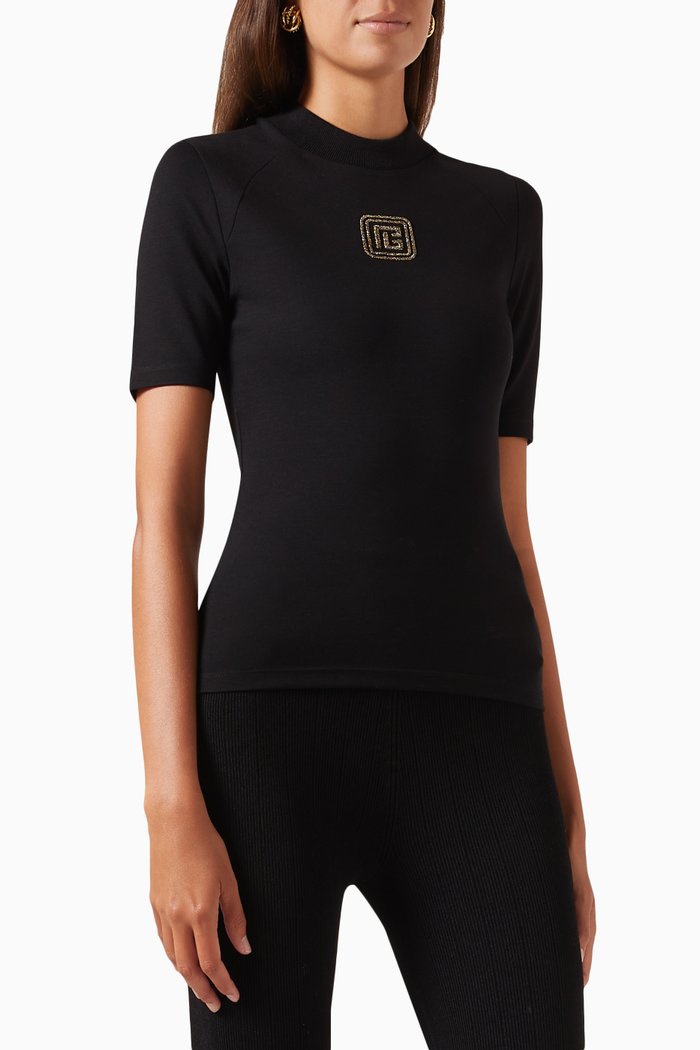 

Retro PB T-shirt in Jersey, Black