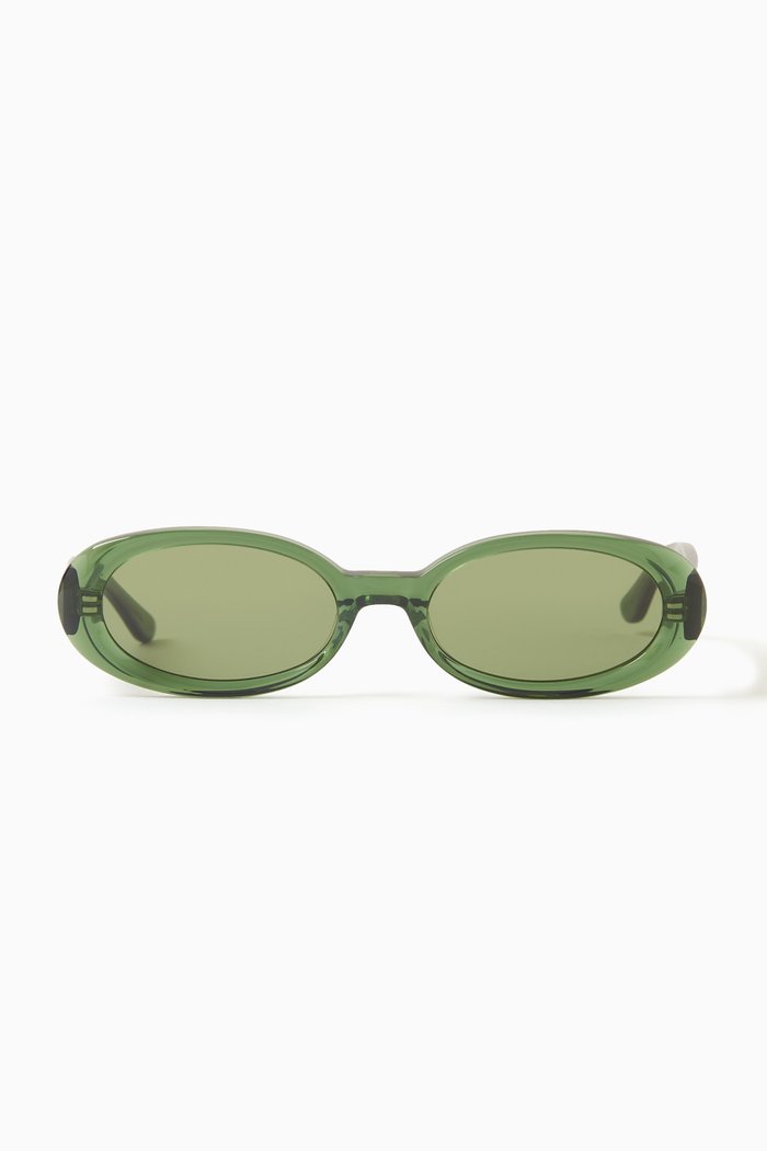 Khari Sunglasses in Recycled Metal, Green