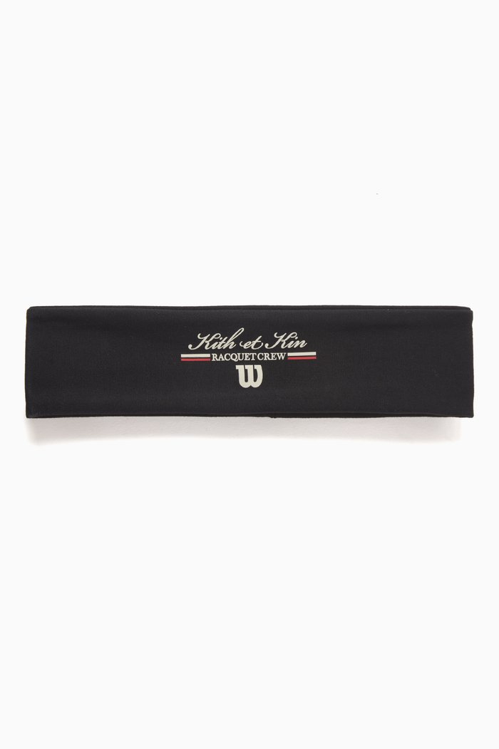 

x Wilson Logo Headband in Terry, Black