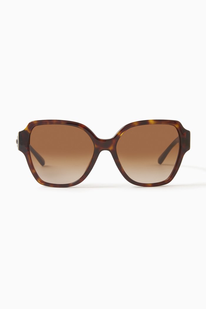 

Cat-eye Sunglasses in Havana Acetate, Brown