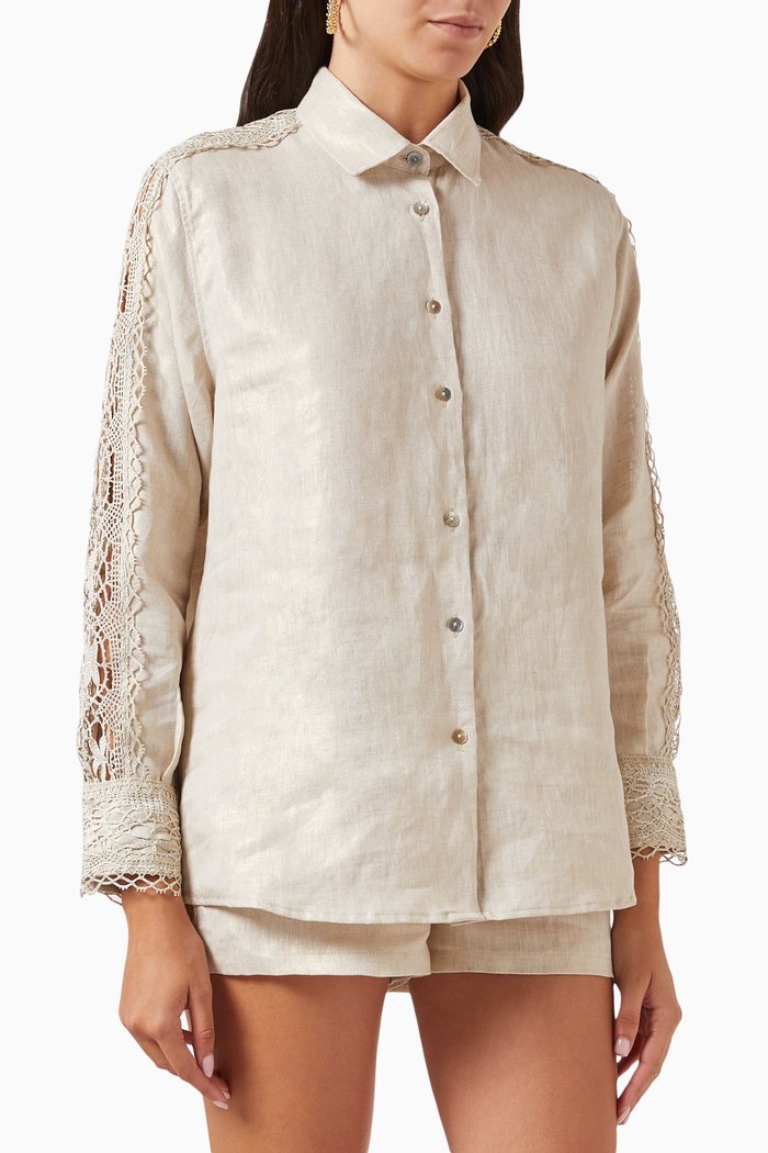 

Verena Shirt in Linen, Neutral
