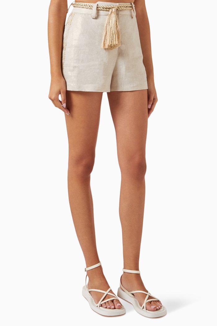 

Pixie Shorts in Linen, Neutral