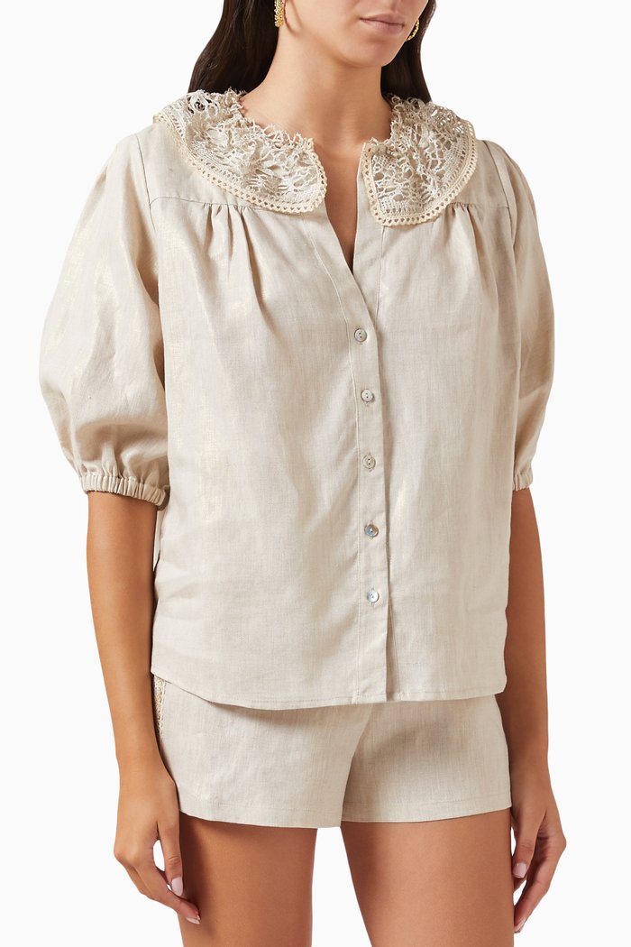 

Herby Top in Linen, Neutral