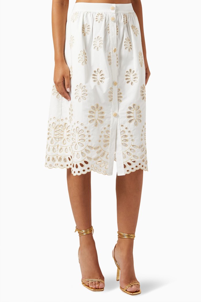 

Bonnie Skirt in Cotton, White