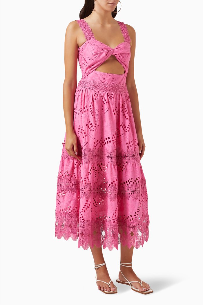 

Jane Maxi Dress in Cotton, Pink