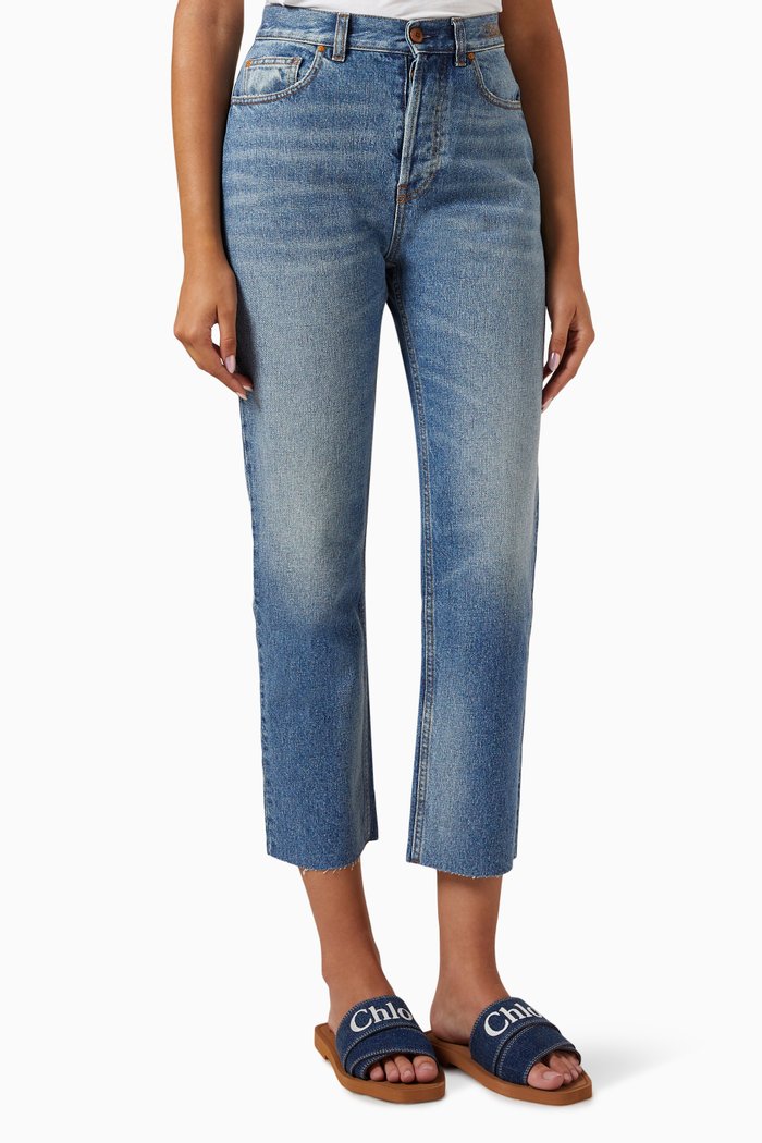 

Light Wash Jeans in Denim, Blue