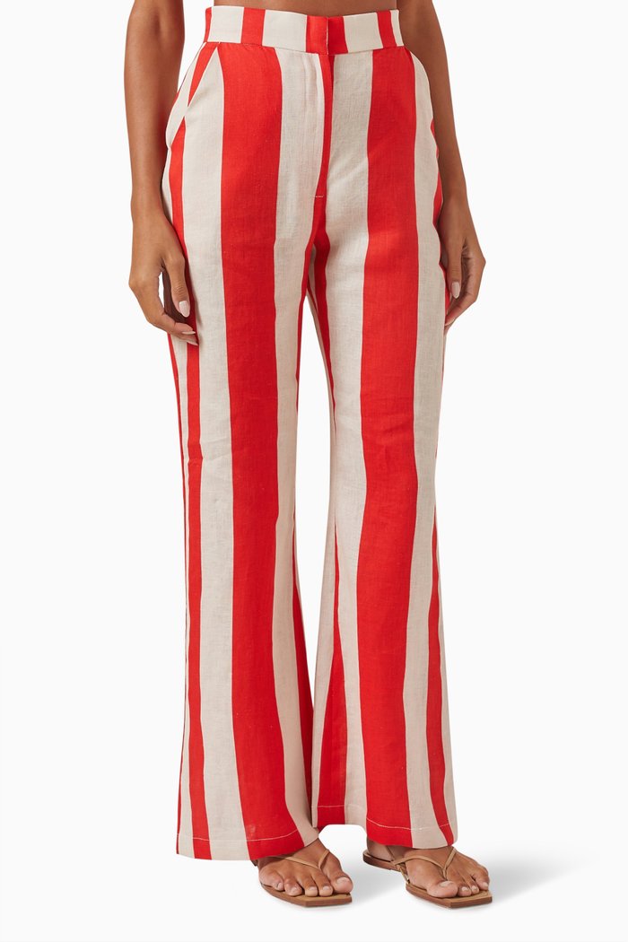 

Striped Pants in Linen, Multicolour