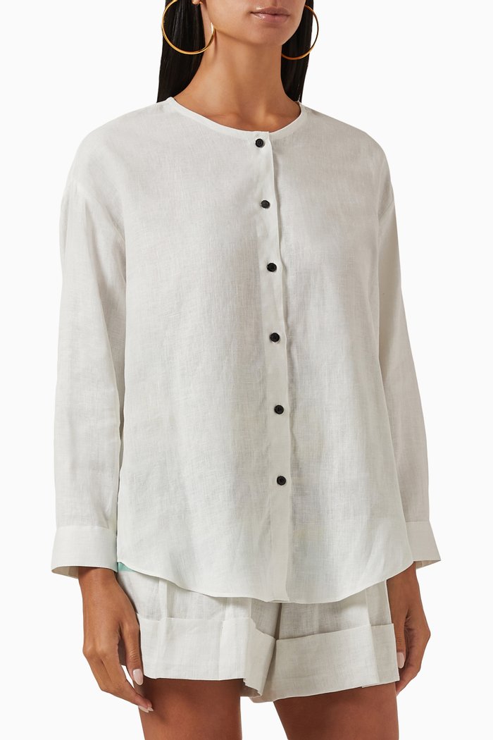 

Cairo Shirt in Linen, White