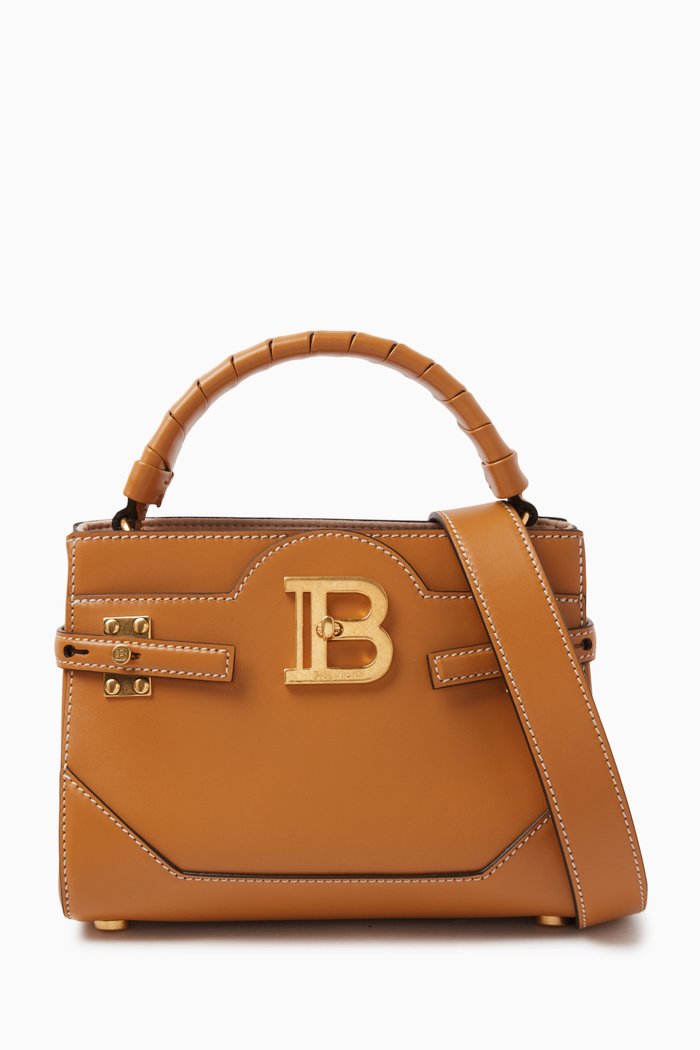 

B-Buzz 22 Top-handle Bag in Leather, Brown