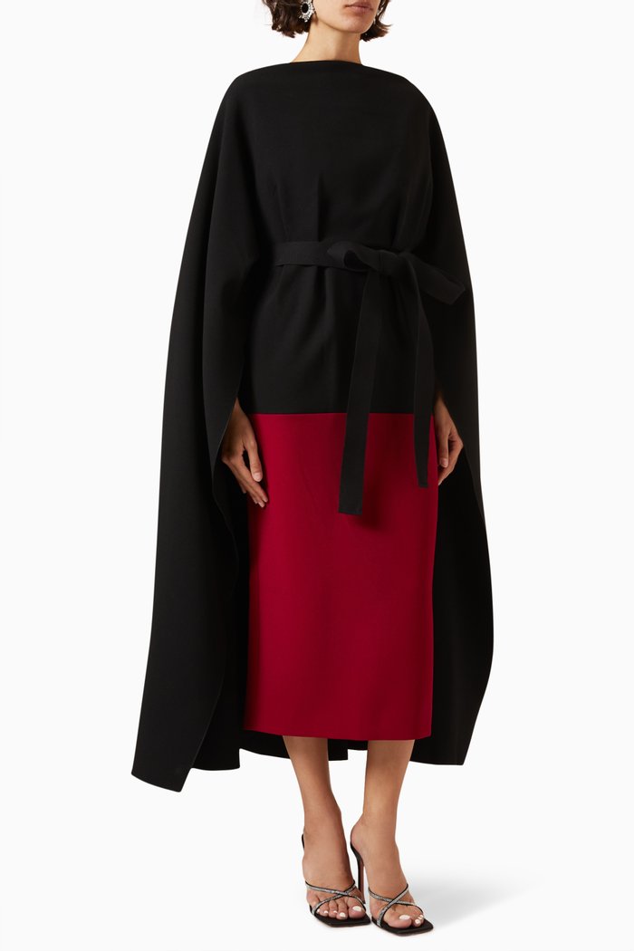 

Rohe Colour-block Midi Dress in Crepe, Multicolour