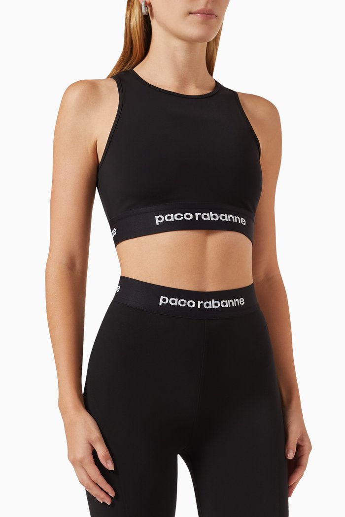 

Logo-band Crop Top, Black