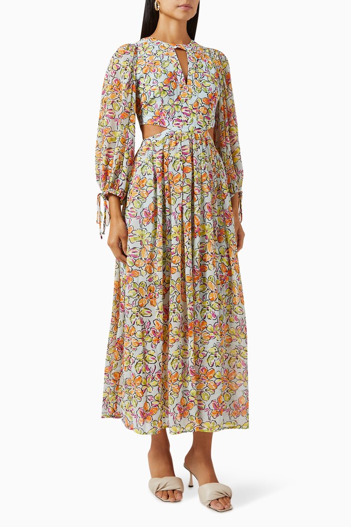 Printed Maxi Dress, Multicolour