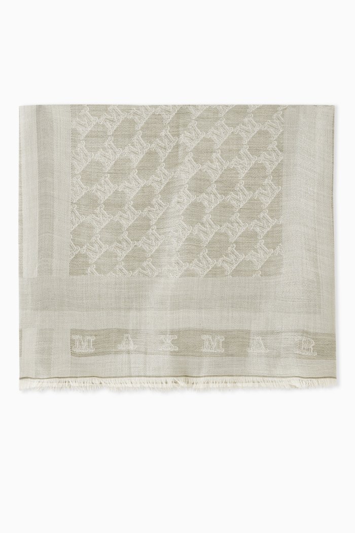 

Mestre Stole in Wool-blend Jacquard, Green