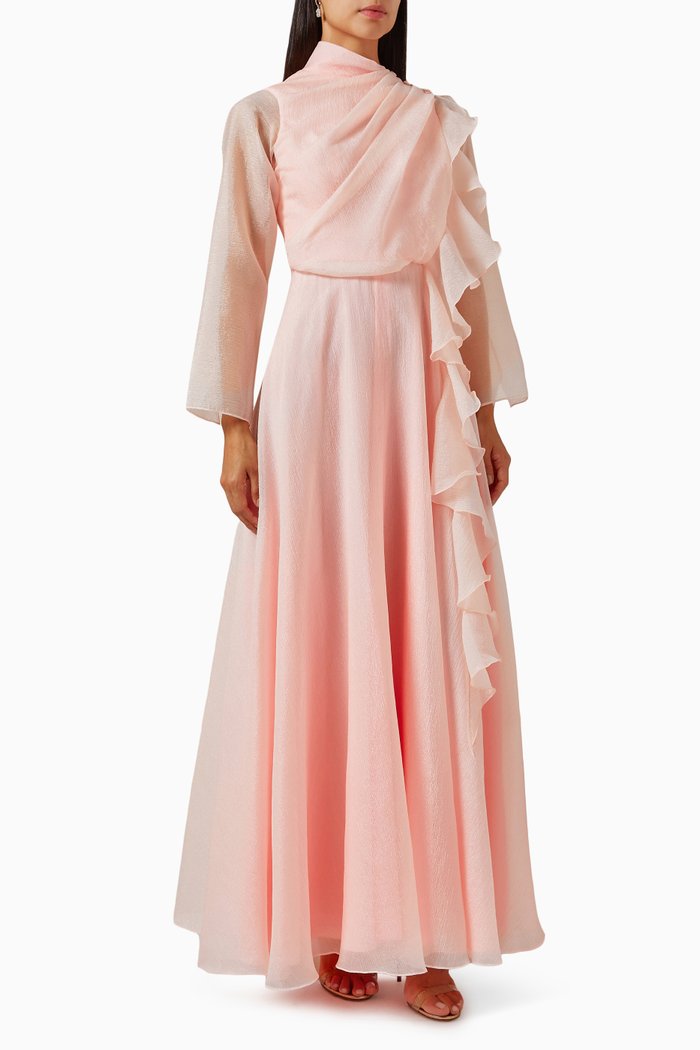 

Ruffle Dress in Tulle, Pink