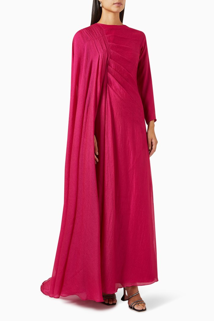 

Draped Cape Dress, Pink