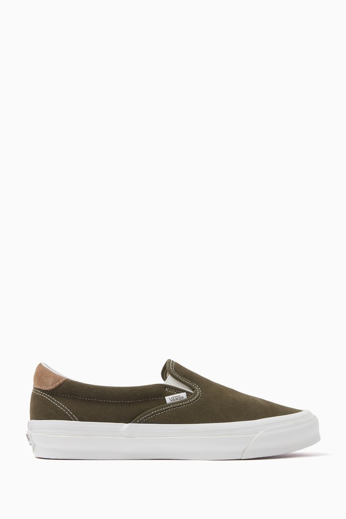 

OG Slip On 59 LX Sneakers in Suede, Green