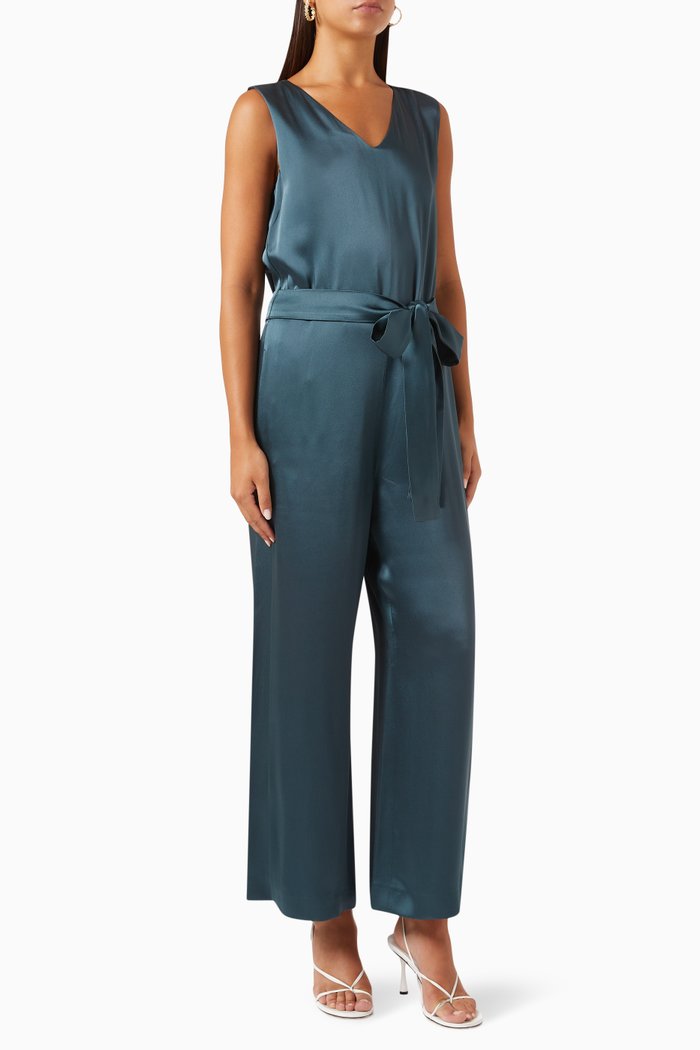 

Euclide Jumpsuit in Satin, Green