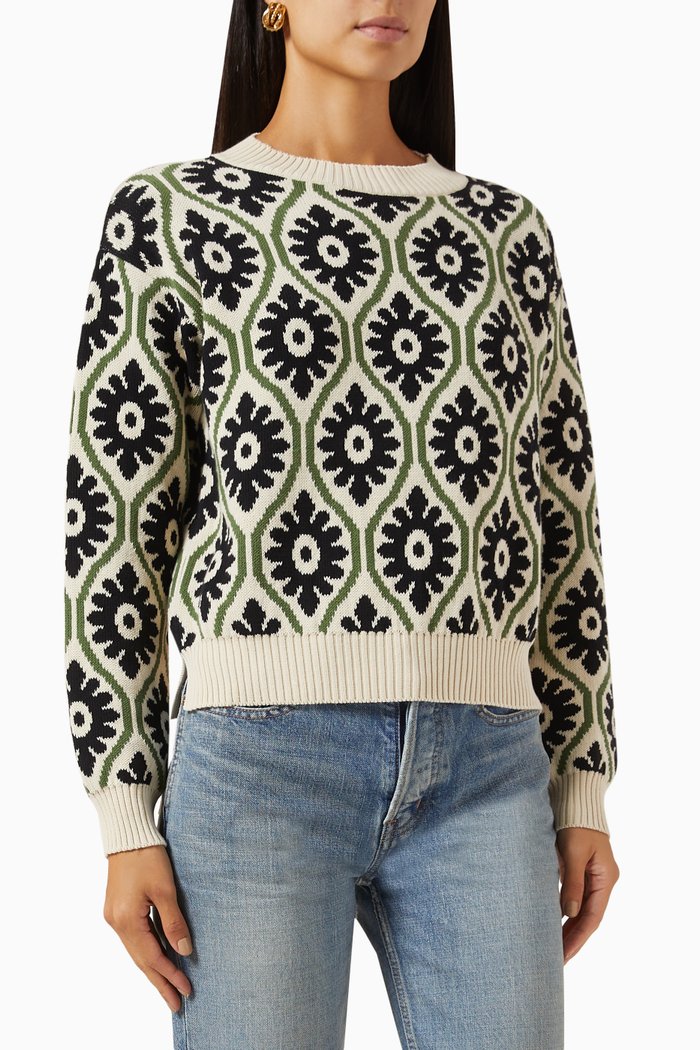 

Tavola Sweater in Jacquard, Black