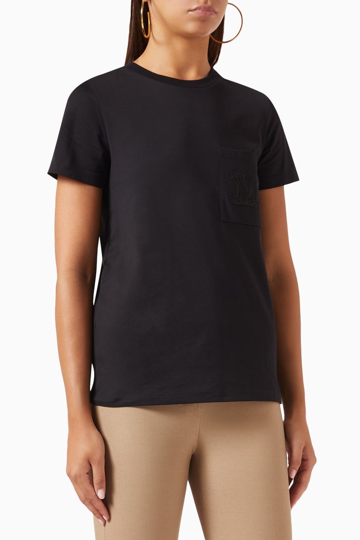

Papaia Logo T-shirt in Jersey, Black