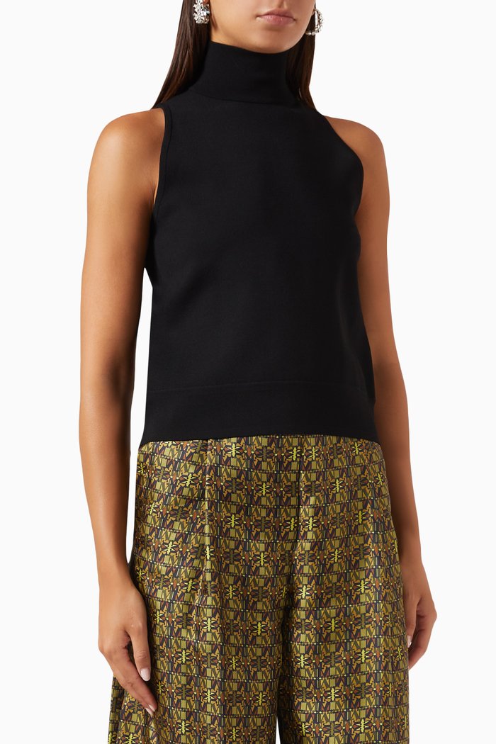 

Nero Sweater Tank Top in Knit, Black