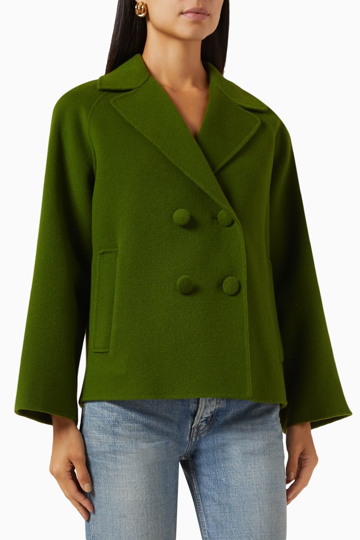 Minosse Jacket in Wool, Green