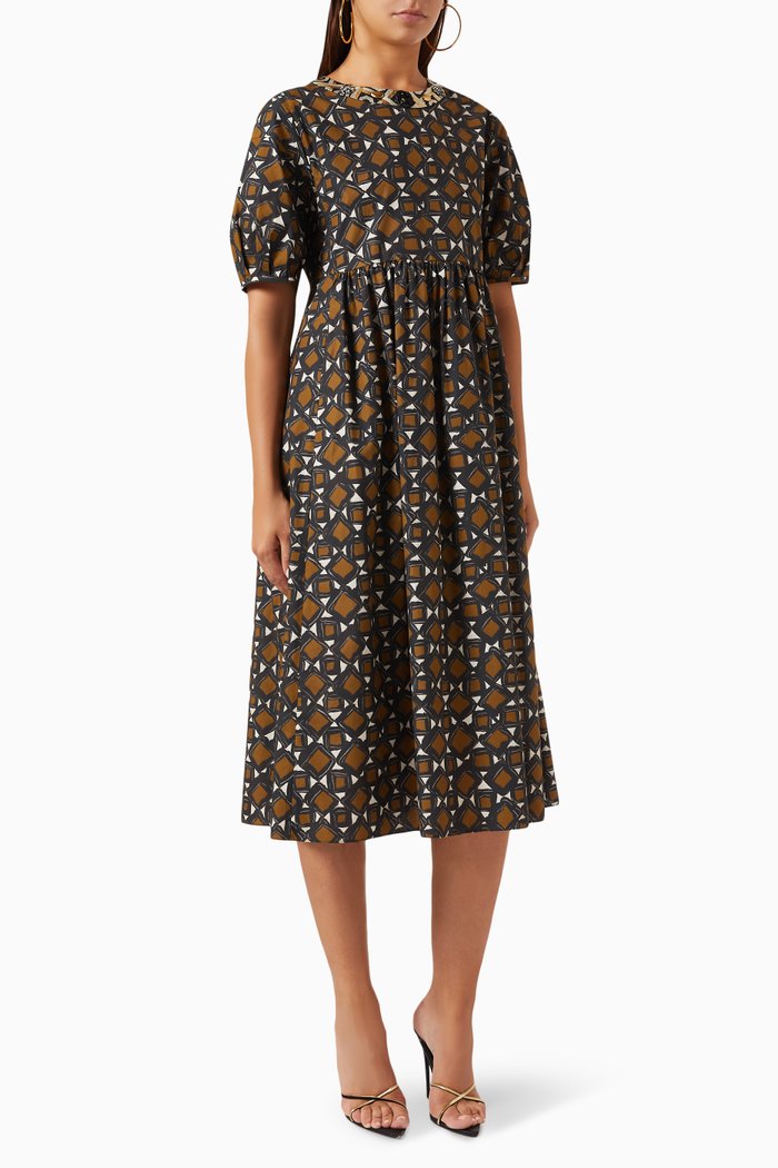 

Fatodo Dress in Cotton Poplin, Yellow