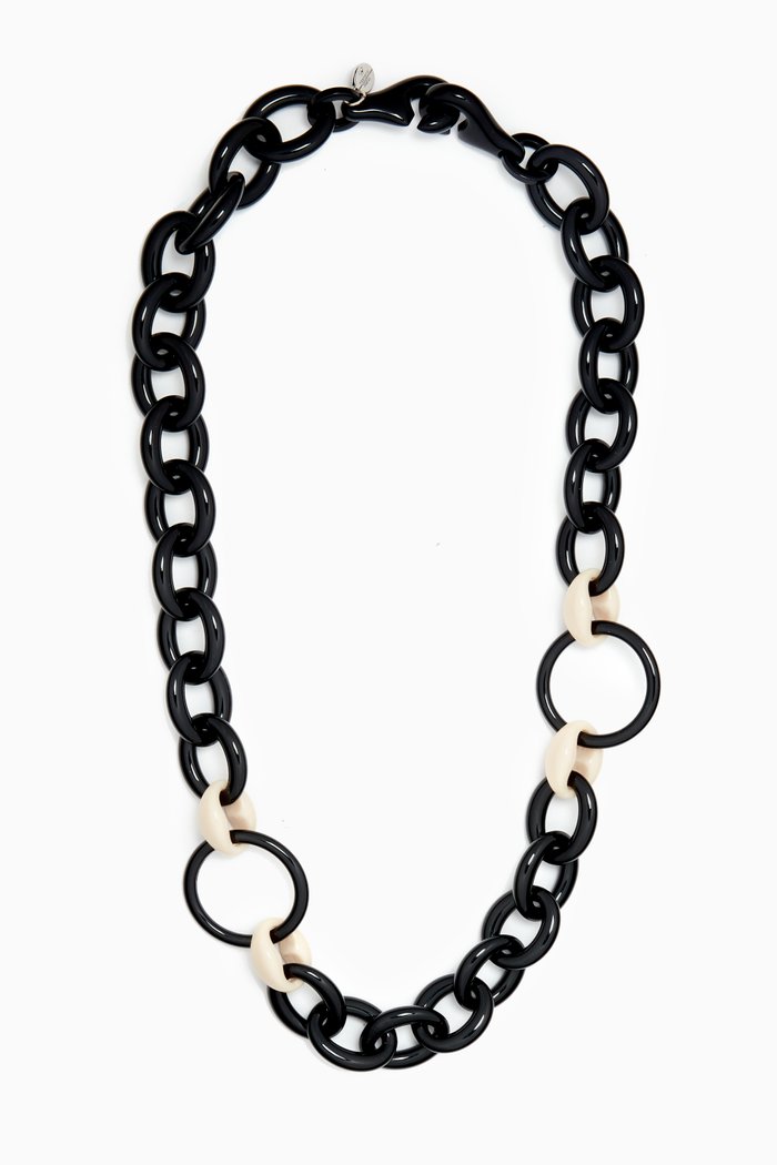 

Yang Chain Necklace in Resin, Black