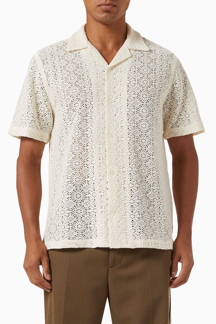 

Canty Short Sleeved Shirt in Mesh, Neutral