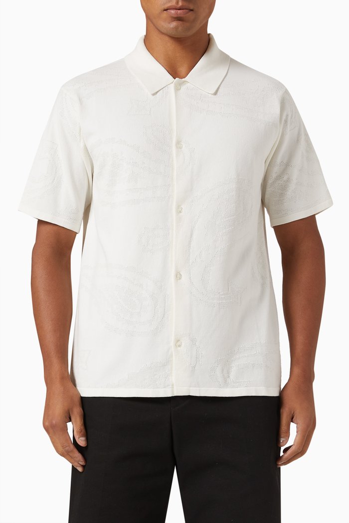 

Kenneth Short Sleeved Shirt in Cotton, Neutral