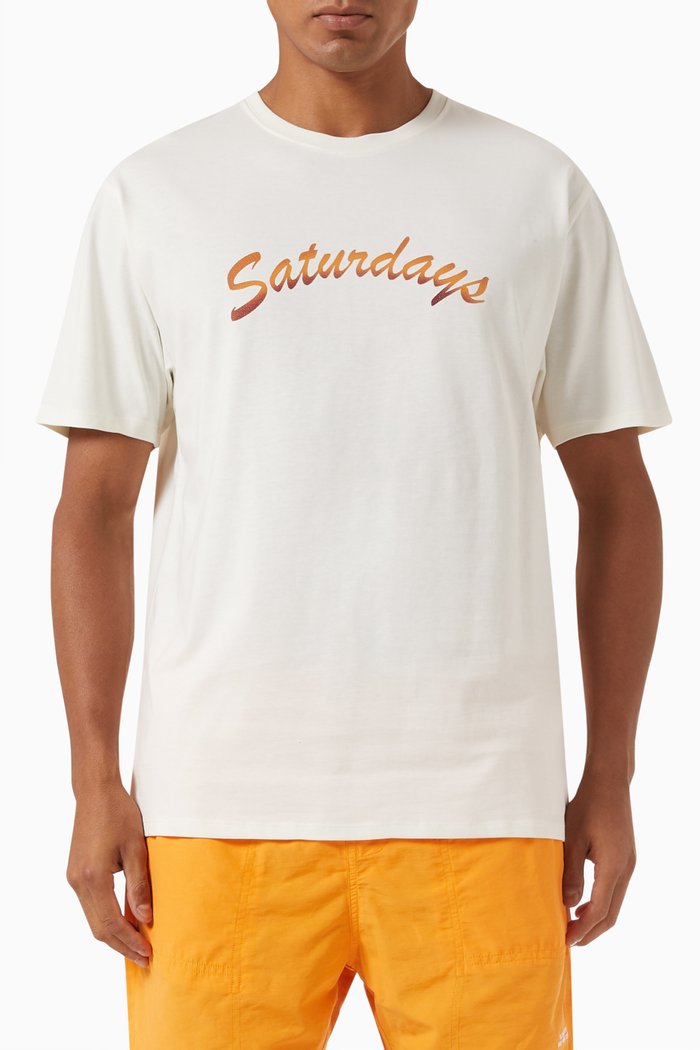 

Graphic Logo Print T-shirt in Cotton Jersey, Neutral