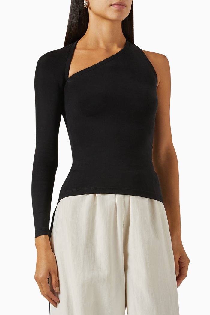 

Asymmetric Top in Fluid-jersey, Black
