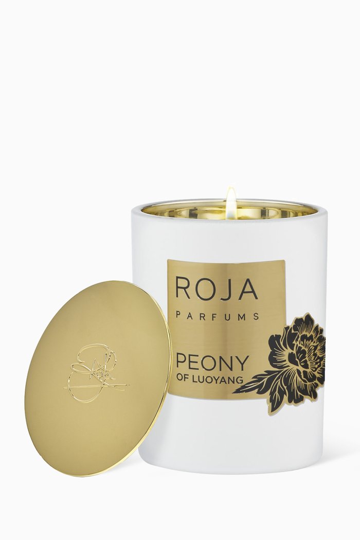 Roja Peony Of Luoyang Candle 300g, Colourless